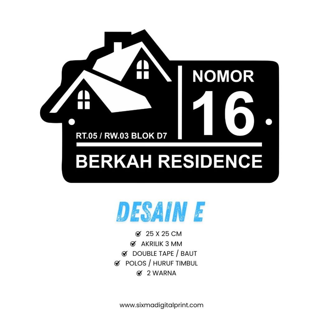 NOMOR RUMAH AKRILIK PONOROGO